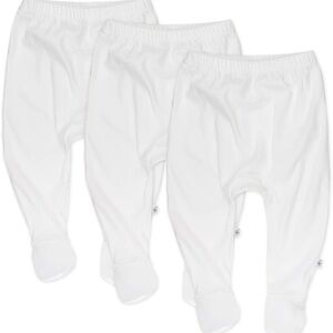 NWOT Honest Baby 3-Pack Footed Pants Roomy Fit Pull on Bottoms